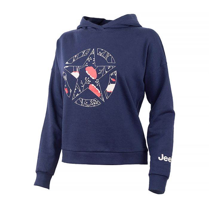 Кофта JEEP HOODED CROPPED SWEATSHIRT STAR Botanical Print