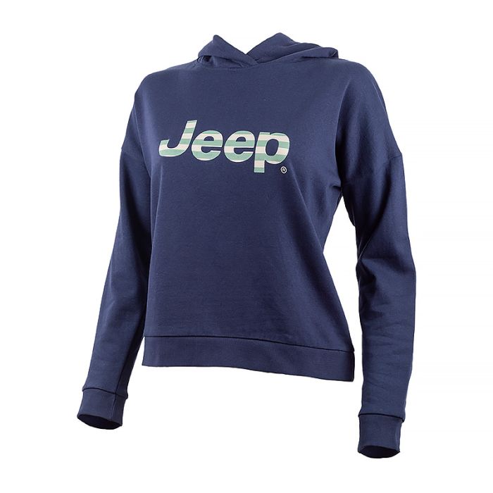 Кофта JEEP HOODED CROPPED SWEATSHIRT Striped Print