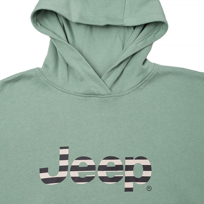 Кофта JEEP HOODED CROPPED SWEATSHIRT Striped Print