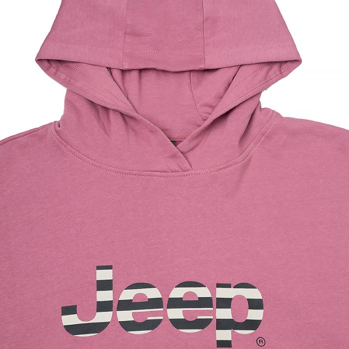 Кофта JEEP HOODED CROPPED SWEATSHIRT Striped Print