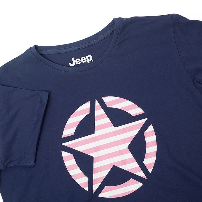 Футболка JEEP T-SHIRT OVERSIZE STAR Striped Print Turn